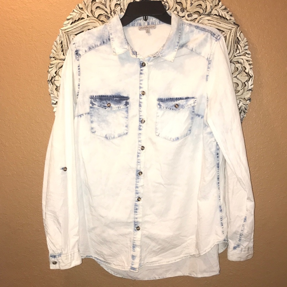 Bleached Button Down